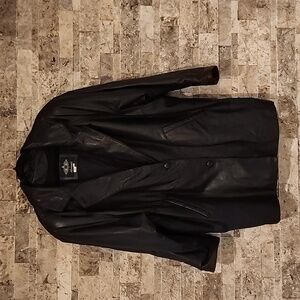 AVANTI MEN'S LEATHER JACKET BLACK SIZE M ,PRE-OWNED, GOOD CONDITION